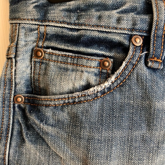 Free People High Rise Raw Hem Jean Shorts - Picture 10 of 14